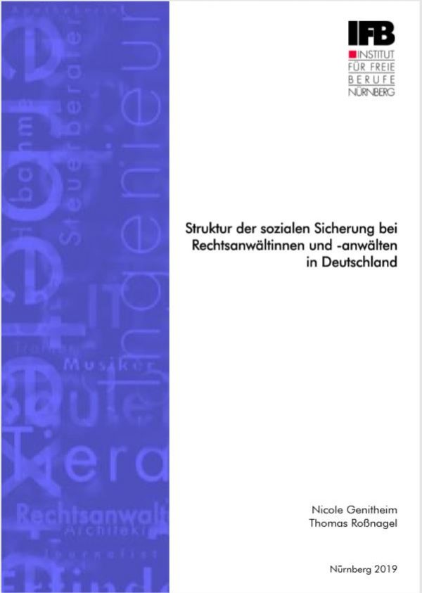 Struktur der sozialen Sicherung bei Rechtsanwältinnen und -anwälten in Deutschland (2019)